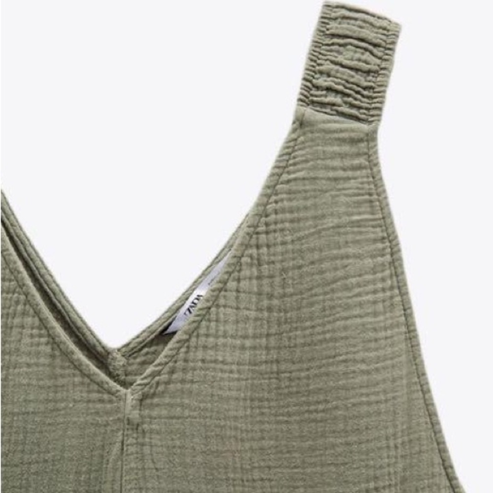 ZARA Wide-Leg Jumpsuit Sz M - Picture 4 of 8